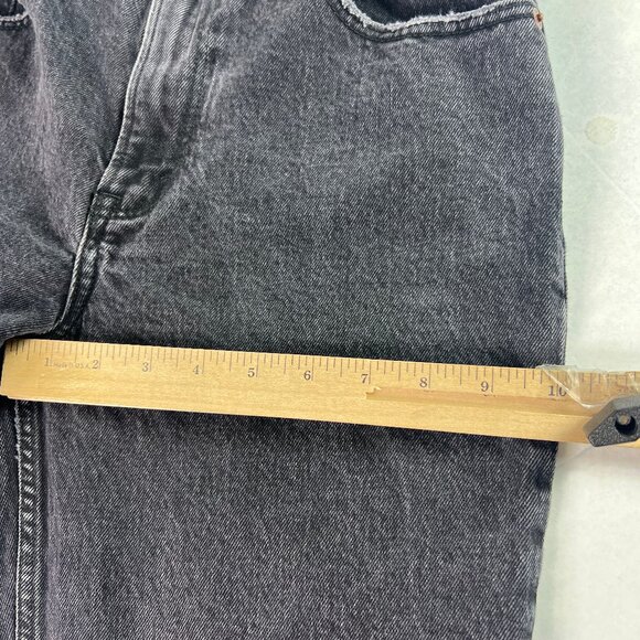 Abercrombie Fitch Jeans Womens 28x27* 90s Straight High Rise Black Denim Tag 27S - Picture 14 of 16